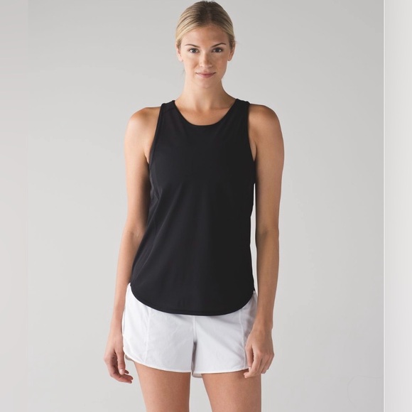 Tops - Lululemon Athletics Tops | Lululemon Womens Sculpt Mesh Black Tank Top EUC SMALL